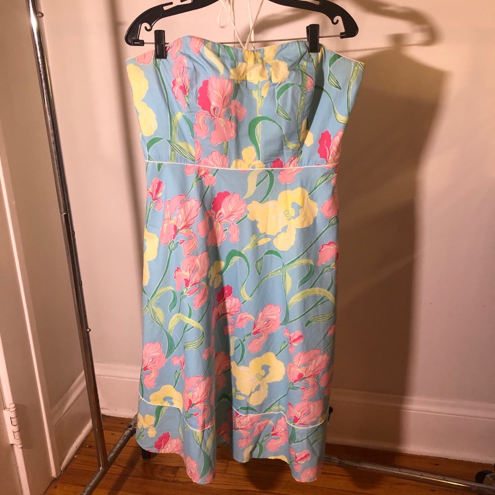 White Label Lilly Iris Print dress